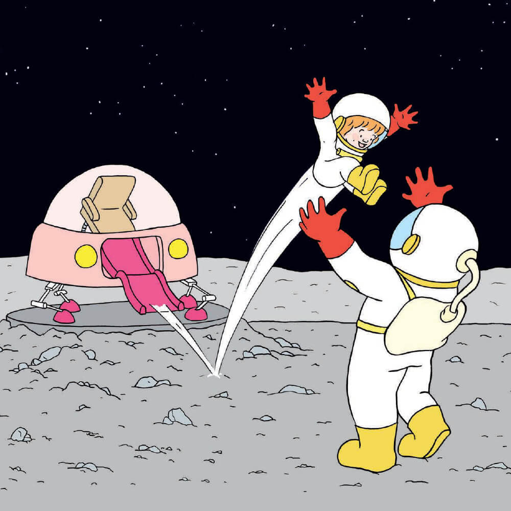 Papa sur la lune